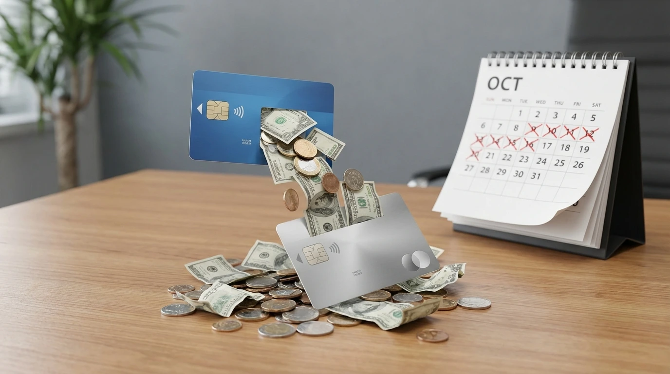 Money flowing from one credit card to another